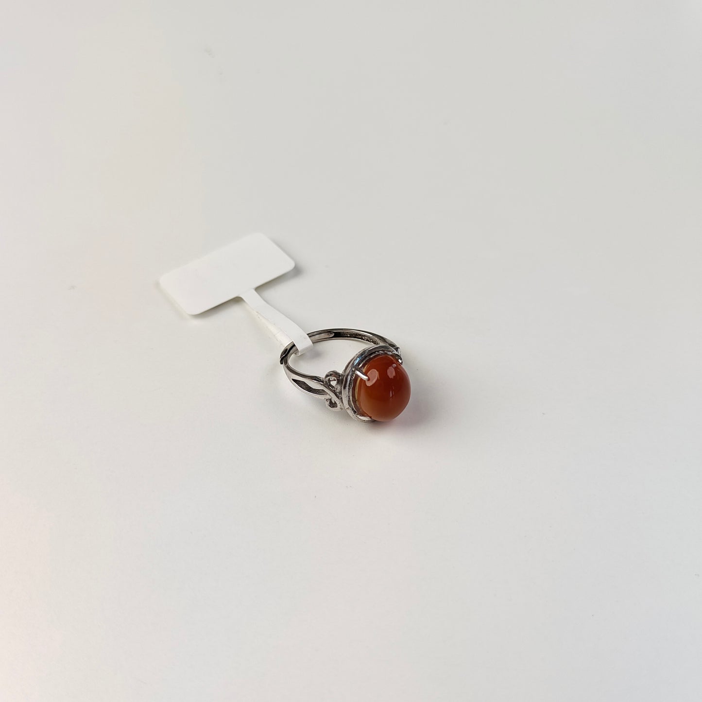 Red Agate Ring — Silver Vine Setting | Adjustable | Passion & Protection