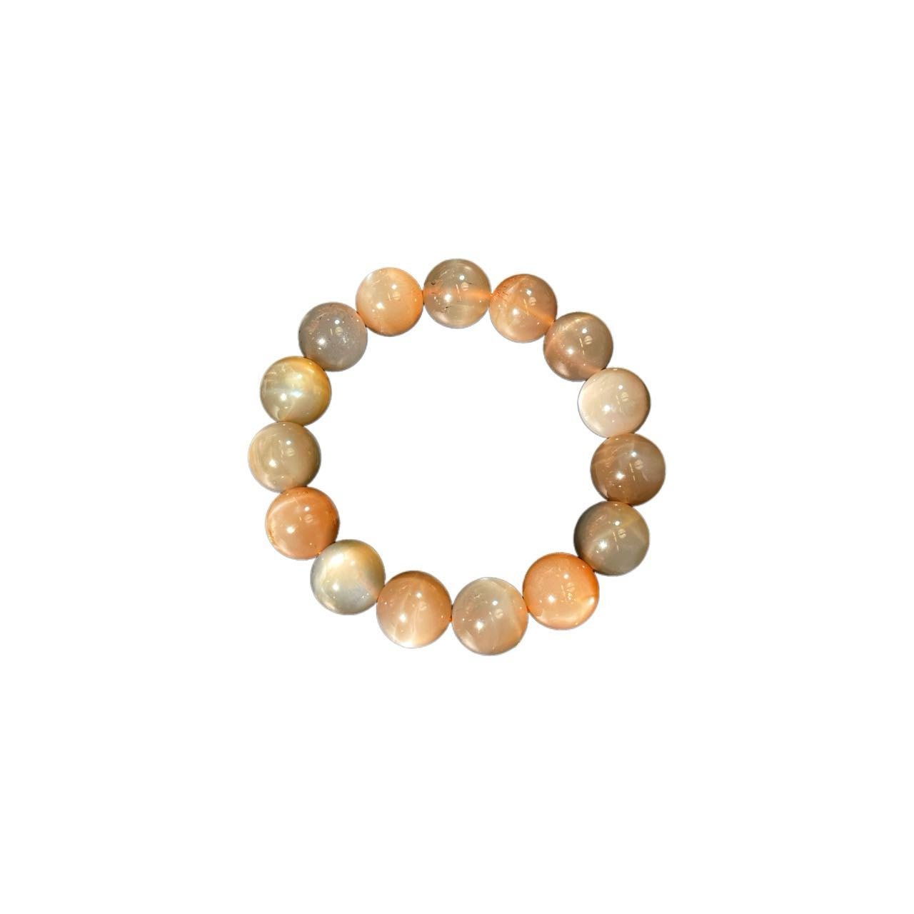 (Grey Moonstone)Grey Moonstone Bracelet Beads Gifts For Men Women Boys and Girls Bracelet For Beauty - BEAR GIRL