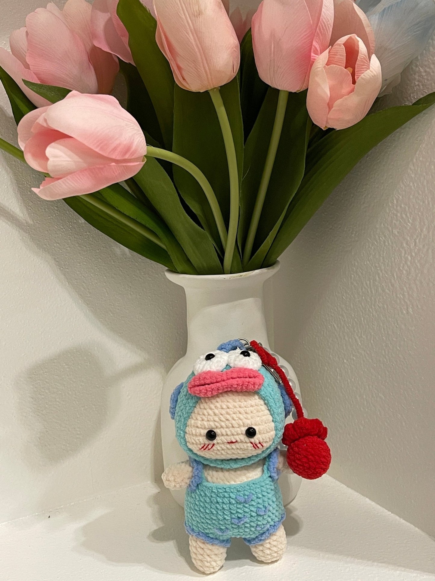 Cute Pearl Keychain Pendant - BEAR GIRL