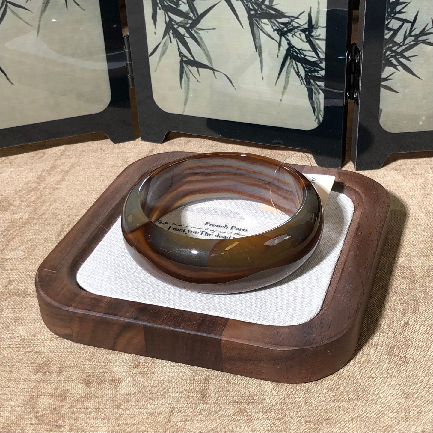 Black tea agate bracelet high quality suitable for sending friends - BEAR GIRL