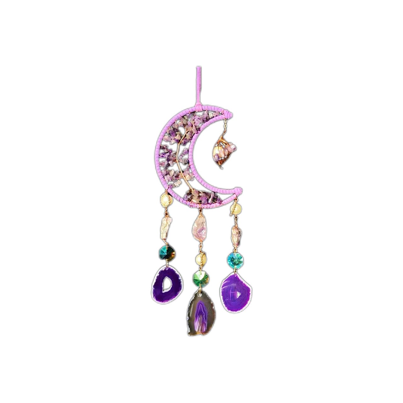 (Purple crystal dream catcher)Crystal dream catchers, gifts for girlfriends and friends - BEAR GIRL
