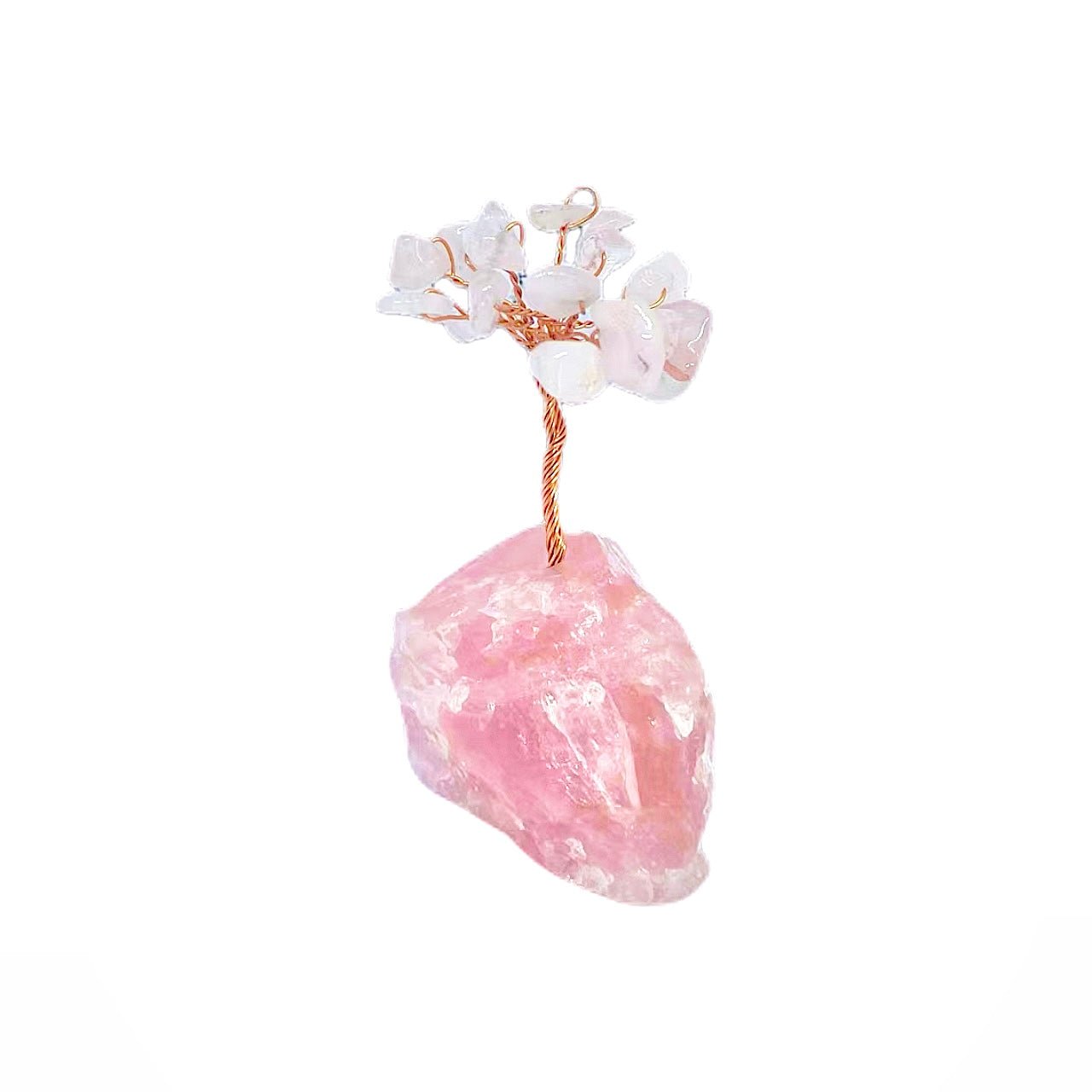 White crystal tree powder crystal raw stone base positive energy desktop decoration unique match - BEAR GIRL
