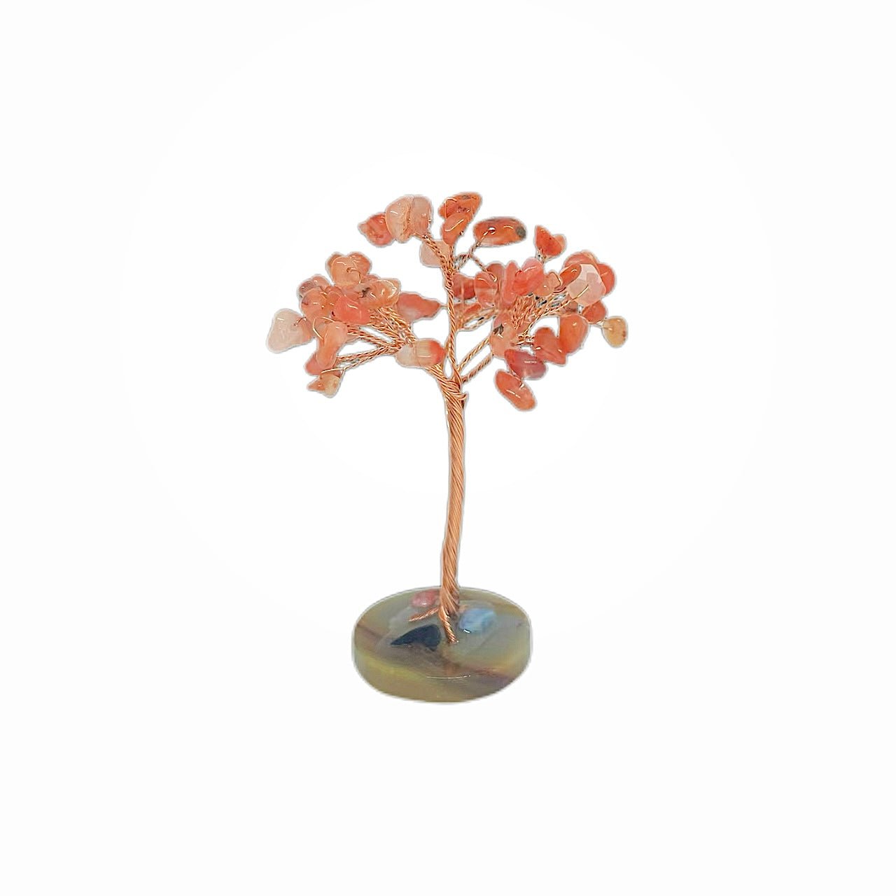 Orange crystal tree jade base positive energy desktop decoration purification environment - BEAR GIRL