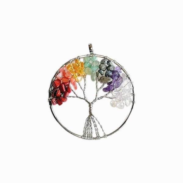Multi - energy Crystal tree Positive energy Pendant Amethyst White crystal purifying energy - BEAR GIRL