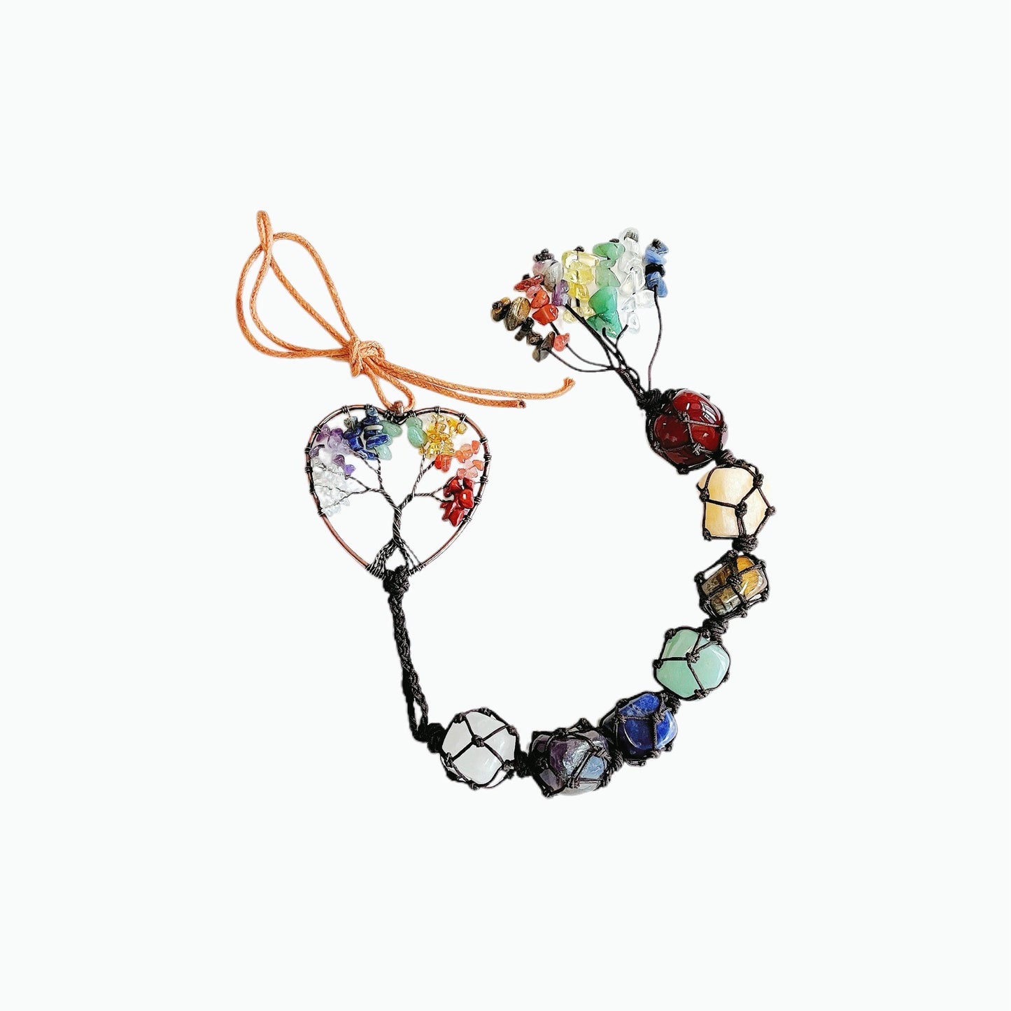 Colorful Energy Crystal Stone pendant Essence Energy Amethyst powder crystal fringe pendant - BEAR GIRL