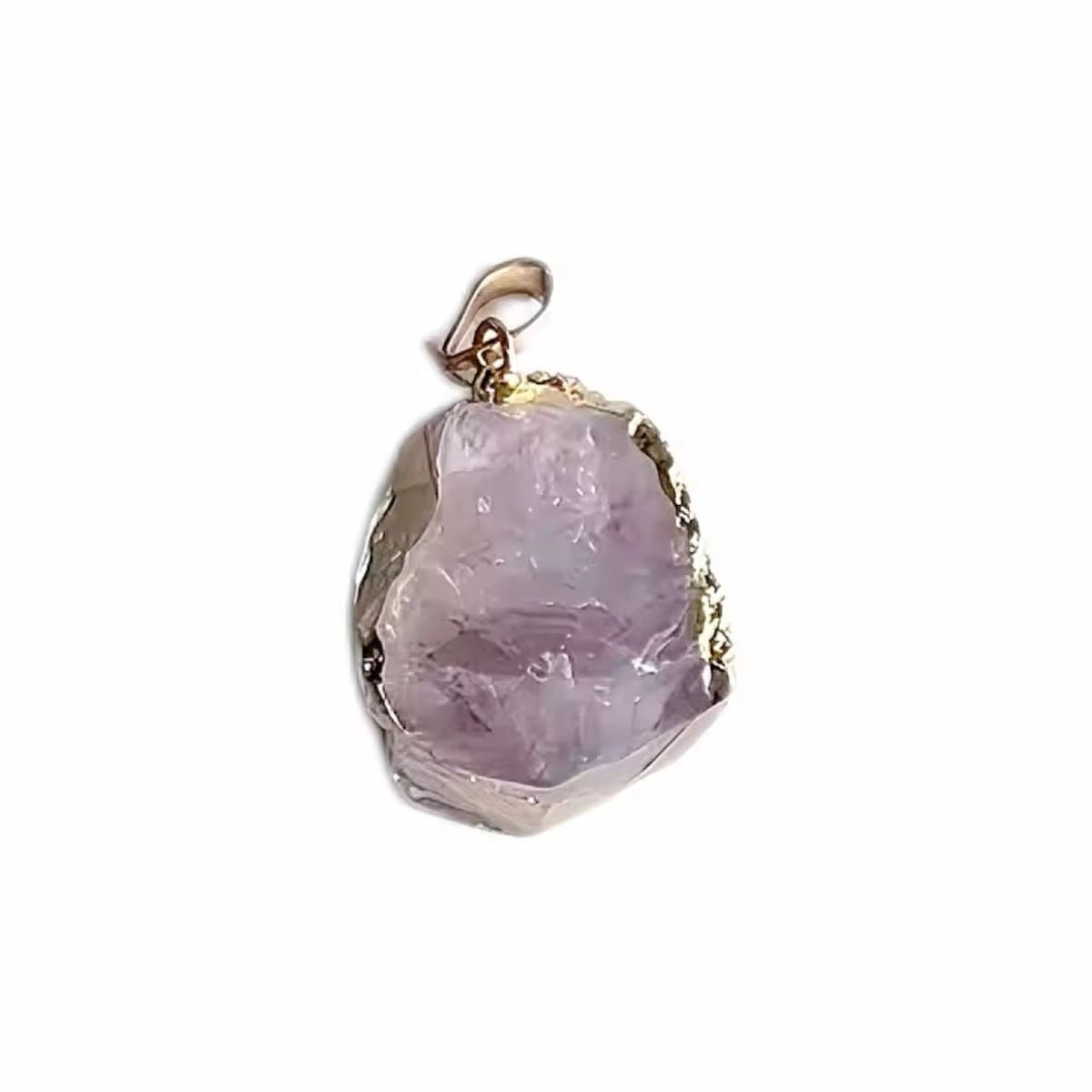 Positive energy Crystal Pendant Amethyst Powder crystal Heart star shape Original form crystal stone - BEAR GIRL