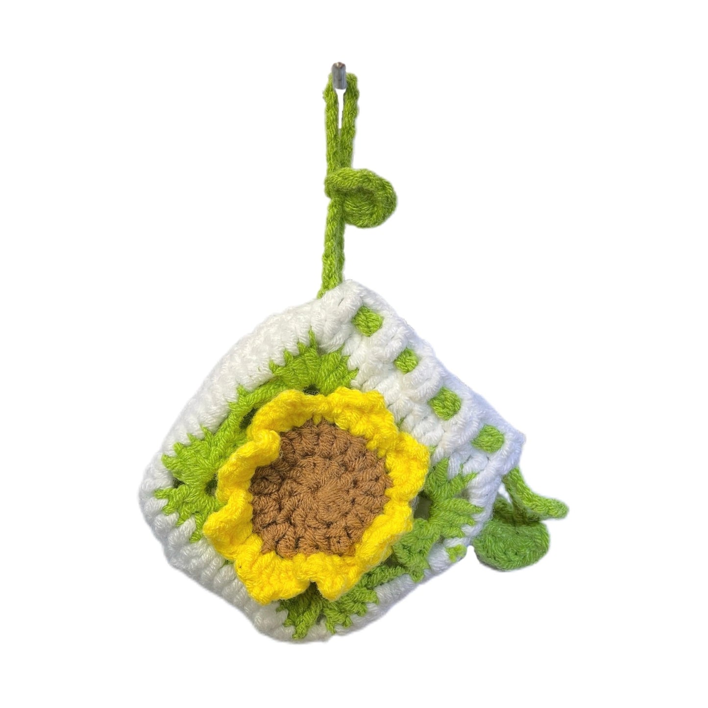 Cute Cartoon Knitted Earphone Bag Pendant - Adorable Design for Protecting Headphones, Perfect for Gifting, Fun Accessory - BEAR GIRL