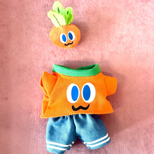 “Orange Veggie Hoodie for Plush Dolls – StayReal - Inspired Cozy Costume ”9（Pre - sale) - BEAR GIRL