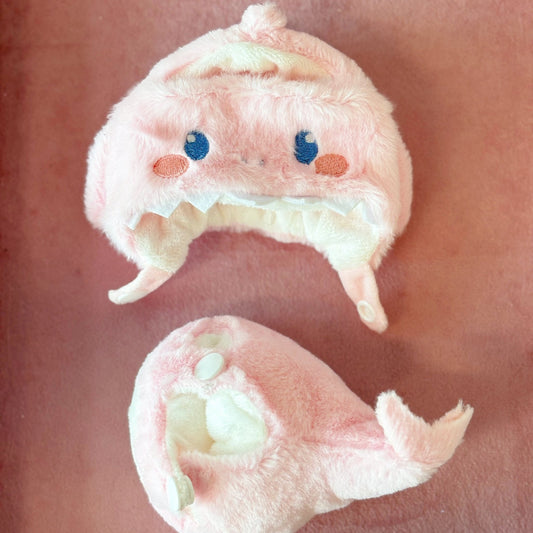 Pink Cute Little Shark Doll Outfit Set - BEAR GIRL