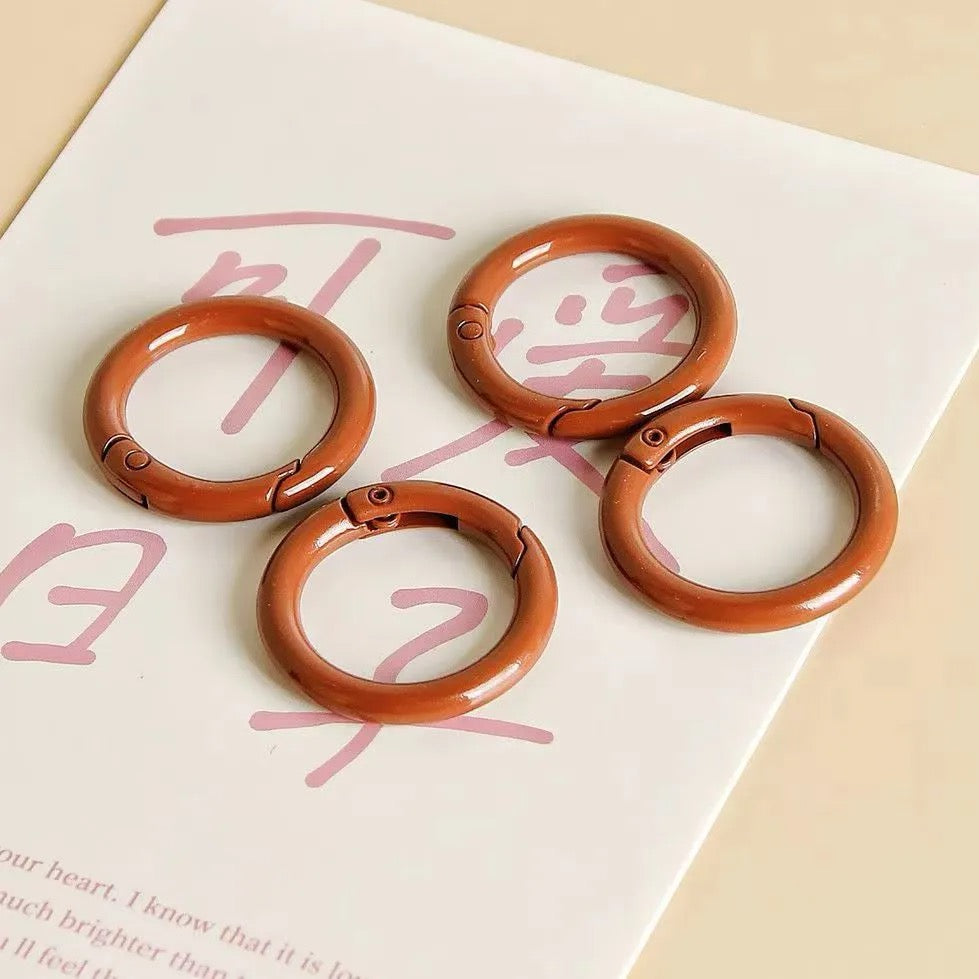 Colorful Openable Clasp Spring Clasp Keychain Rings – Bag Accessories & Phone Case DIY Jewelry Rings