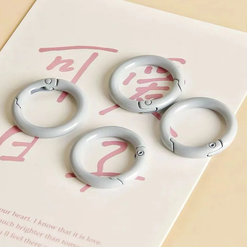 Colorful Openable Clasp Spring Clasp Keychain Rings – Bag Accessories & Phone Case DIY Jewelry Rings