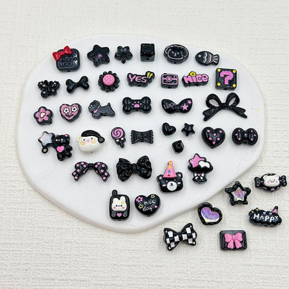 Mixed Color Alloy Enamel 40-Piece Beading Material Pack – DIY Phone Charm & Keychain Jewelry Accessories for Handcraft
