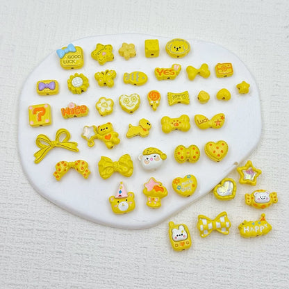 Mixed Color Alloy Enamel 40-Piece Beading Material Pack – DIY Phone Charm & Keychain Jewelry Accessories for Handcraft