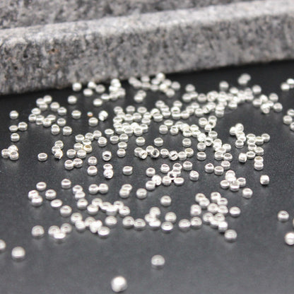 Crimpable positioning materials for bracelet and necklace finishing (DIY jewelry beading supplies) - crimp beads and crimp tubes for crystal bead curtains