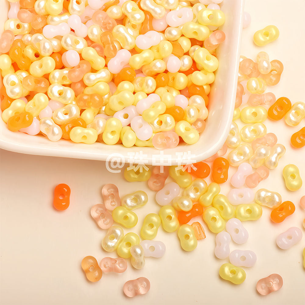 36mm Peanut-Shaped Loose Beads Collection – Handmade DIY Bracelet & Necklace Beading Jewelry Accessories