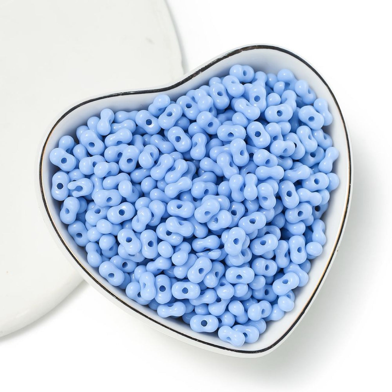 New Arrival Solid-Color Acrylic Peanut-Shaped Loose Beads – Handmade DIY Bracelet, Necklace & Phone Charm Jewelry Accessories