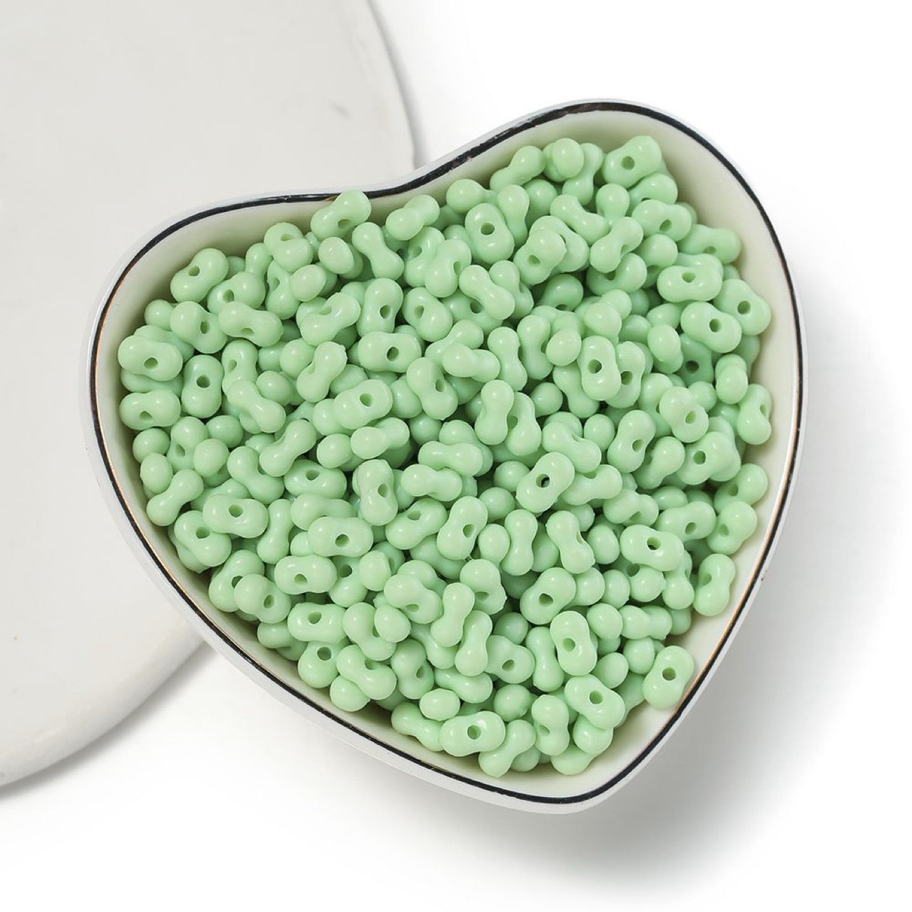 New Arrival Solid-Color Acrylic Peanut-Shaped Loose Beads – Handmade DIY Bracelet, Necklace & Phone Charm Jewelry Accessories