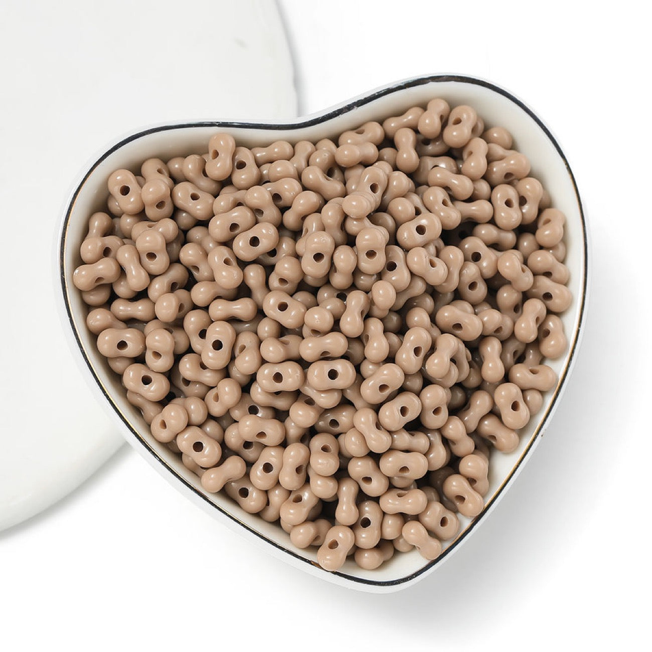 New Arrival Solid-Color Acrylic Peanut-Shaped Loose Beads – Handmade DIY Bracelet, Necklace & Phone Charm Jewelry Accessories