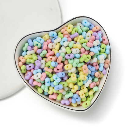 New Arrival Solid-Color Acrylic Peanut-Shaped Loose Beads – Handmade DIY Bracelet, Necklace & Phone Charm Jewelry Accessories