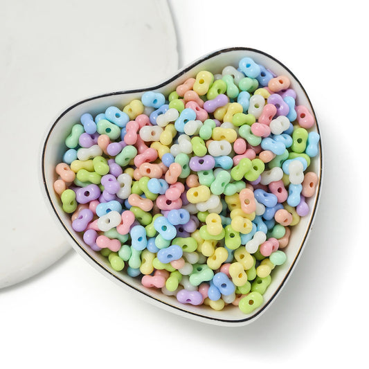 New Arrival Solid-Color Acrylic Peanut-Shaped Loose Beads – Handmade DIY Bracelet, Necklace & Phone Charm Jewelry Accessories