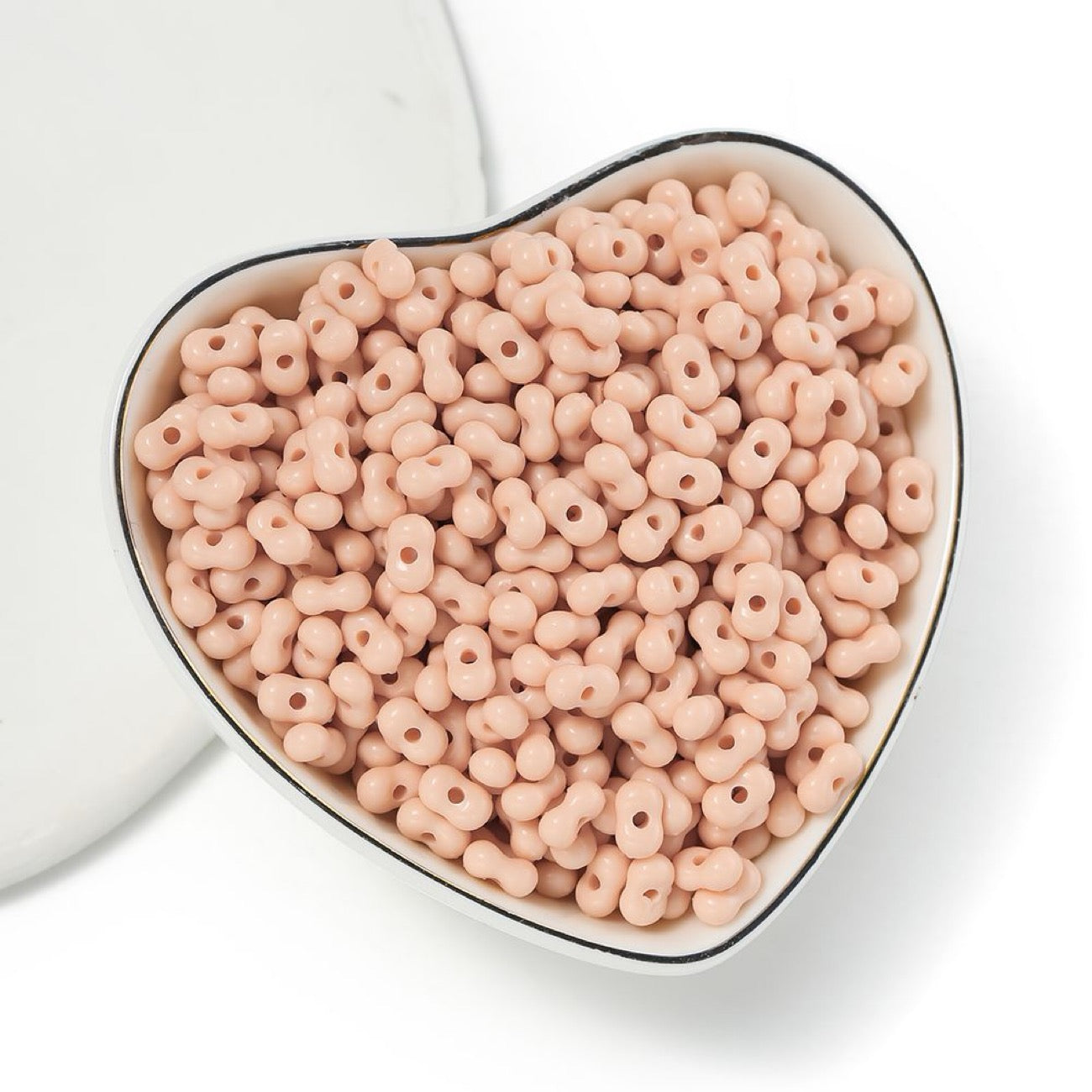 New Arrival Solid-Color Acrylic Peanut-Shaped Loose Beads – Handmade DIY Bracelet, Necklace & Phone Charm Jewelry Accessories