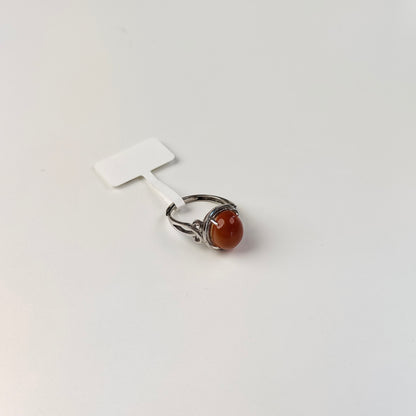 Red Agate Ring — Silver Vine Setting | Adjustable | Passion & Protection