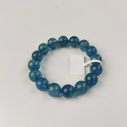 (Aguamarina) Pulsera de aguamarina con cuentas de piedra natal de marzo, pulseras elásticas para meditación/Pulseras elásticas de equilibrio para meditación/Piedra natal de marzo, Piscis/Regalo espiritual relajante para pareja