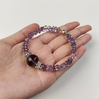 Amethyst Chip Bracelet — Deep Purple Focal Bead | Third Eye & Spiritual Protection