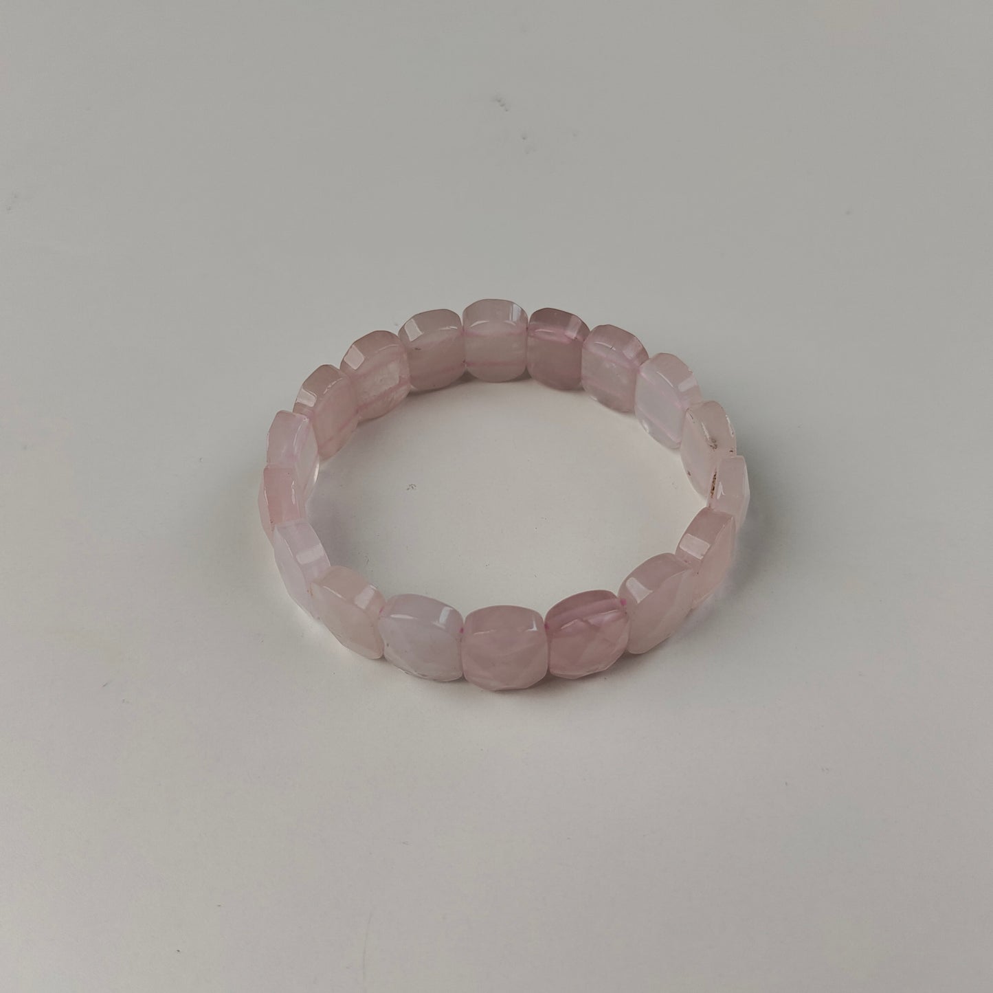 Rose Quartz Cube Bracelet — Natural Stone | Self-Love & Heart Chakra