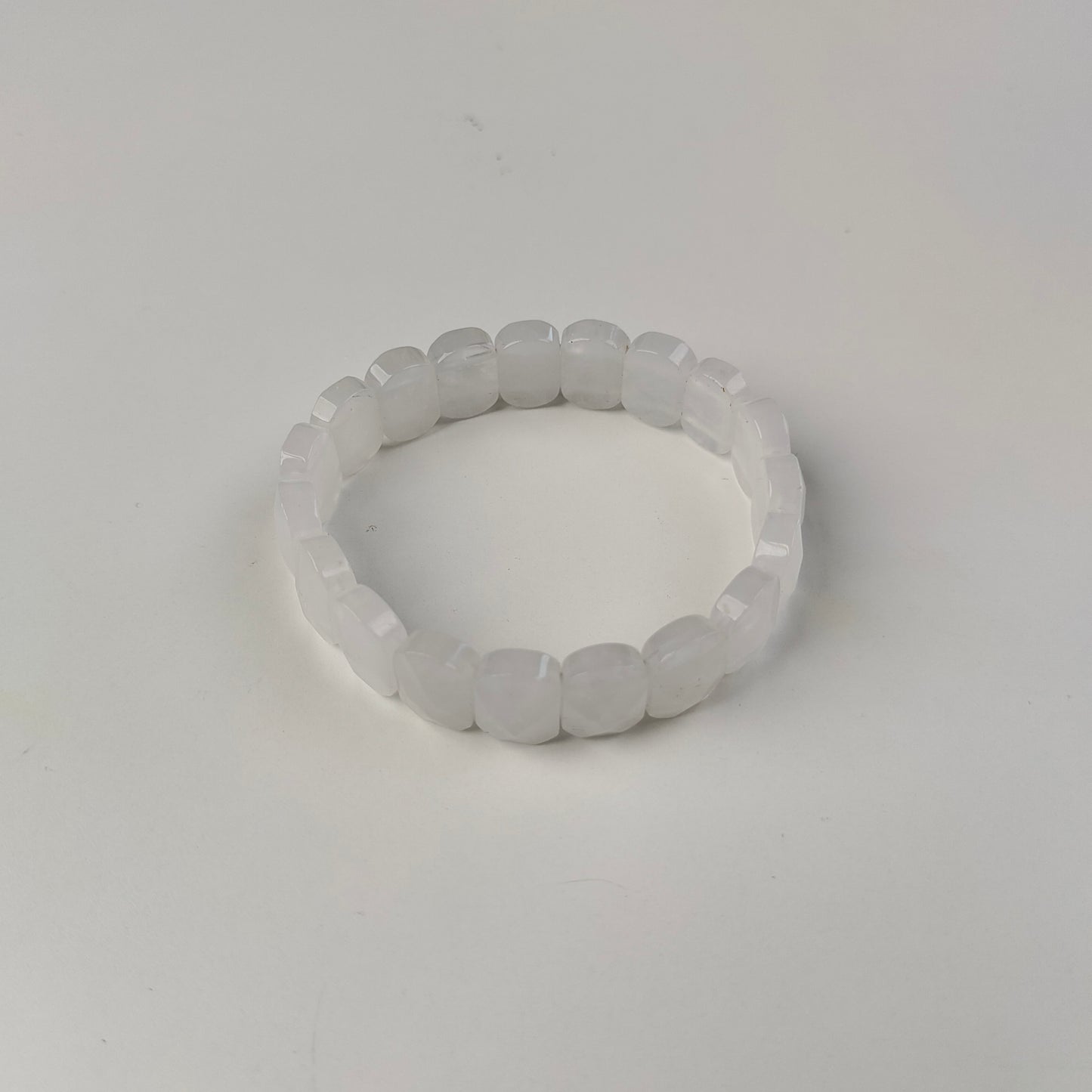 White Agate Bead Bracelet — Natural Stone | Clarity & Pure Energy