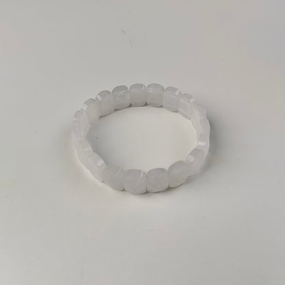White Agate Bead Bracelet — Natural Stone | Clarity & Pure Energy