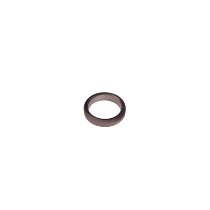 Smoky Purple Agate Band Ring — Natural Stone | Calm & Intuition