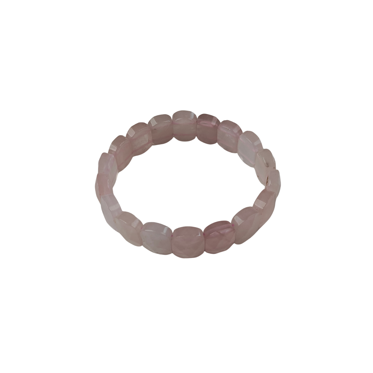 Rose Quartz Cube Bracelet — Natural Stone | Self-Love & Heart Chakra
