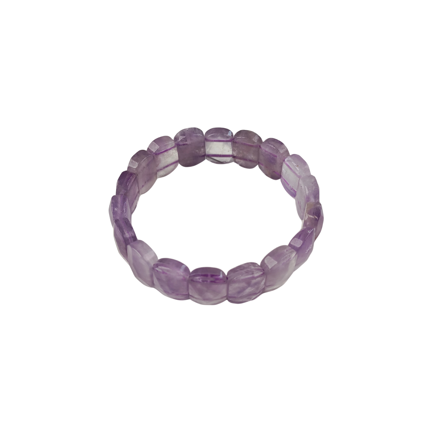 Amethyst Cube Bracelet — Natural Stone | Third Eye & Spiritual Clarity
