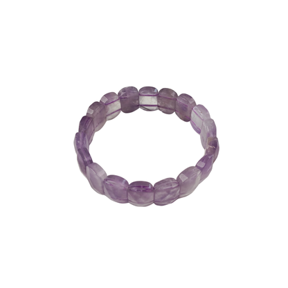 Amethyst Cube Bracelet — Natural Stone | Third Eye & Spiritual Clarity