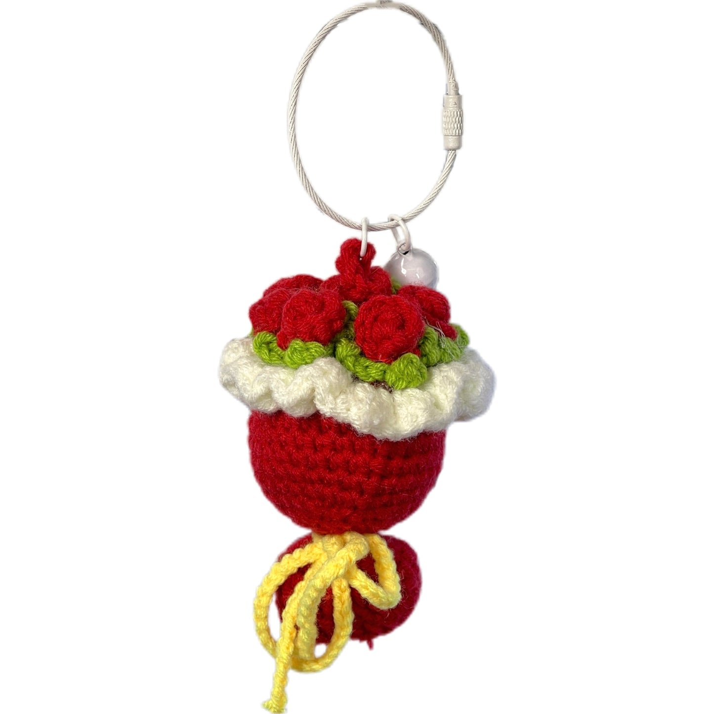 Cute cartoon wool felt bell pendant