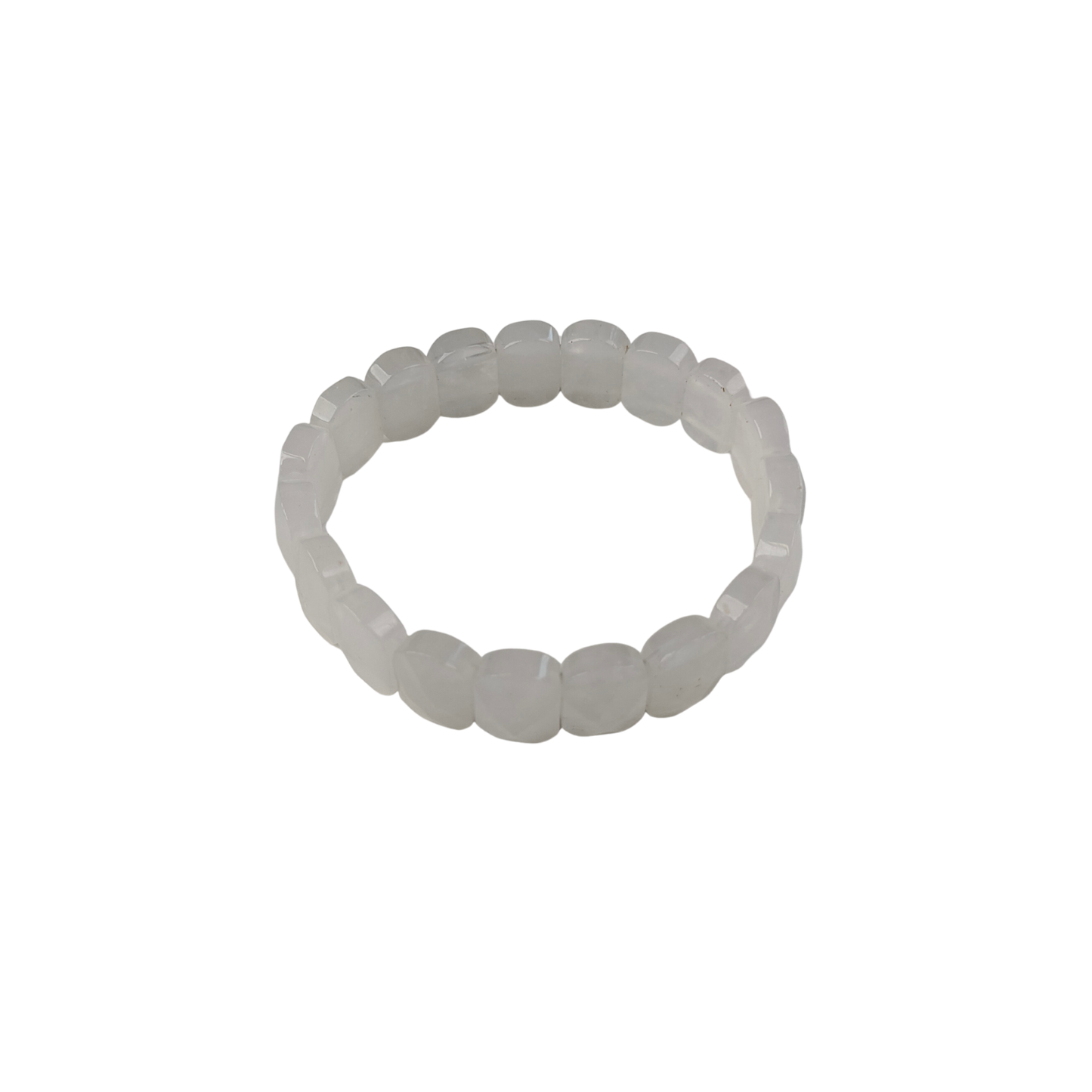 White Agate Bead Bracelet — Natural Stone | Clarity & Pure Energy