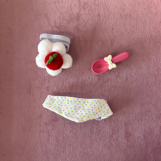 Sweet Berry Polka Dot Party🎀 Doll Accessory Set of 3