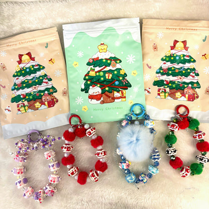 Christmas Cute Pack - Creamy Beaded Rolly-Polly Keychain