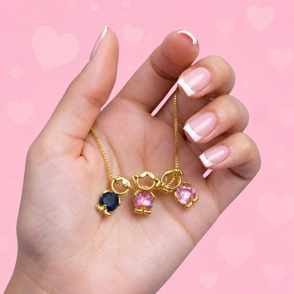Mother's Day Heart-Shaped Alloy Necklace Light Luxury GiftForMom Personalized Necklace