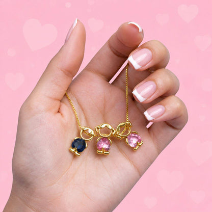 Mother's Day Heart-Shaped Alloy Necklace Light Luxury GiftForMom Personalized Necklace