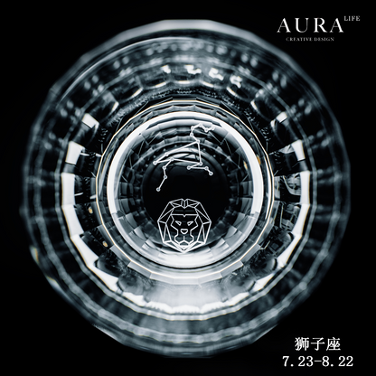 AURA'S 12-Constellation Whiskey Glass K9 Lead-Free Crystal Glass Personalized Creative Birthday Gift Whiskey Glass