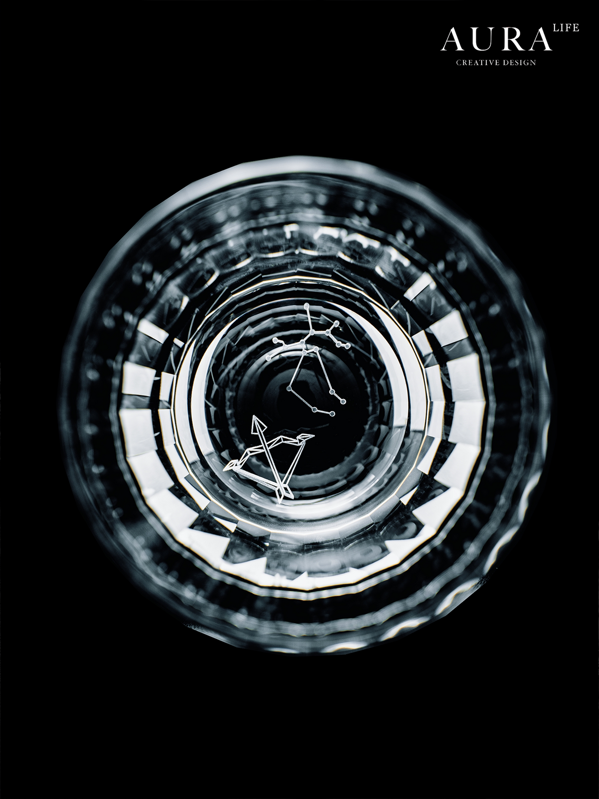 AURA'S 12-Constellation Whiskey Glass K9 Lead-Free Crystal Glass Personalized Creative Birthday Gift Whiskey Glass