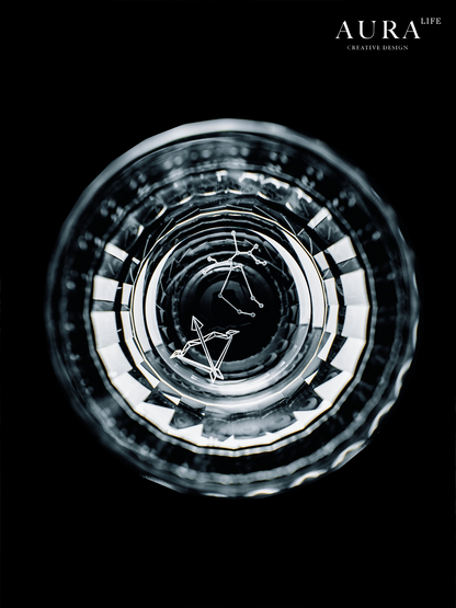 AURA'S 12-Constellation Whiskey Glass K9 Lead-Free Crystal Glass Personalized Creative Birthday Gift Whiskey Glass