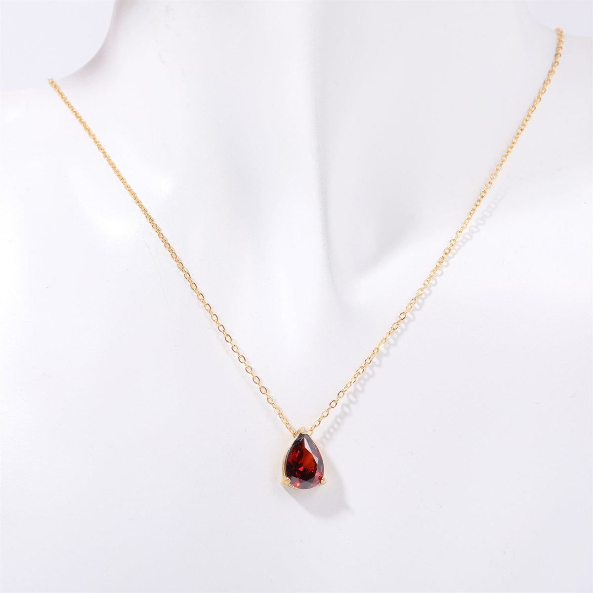 DPM "Birthstone" December Birthday Necklace Water Drop Zircon December Birthstone Birthstone Couple Necklace