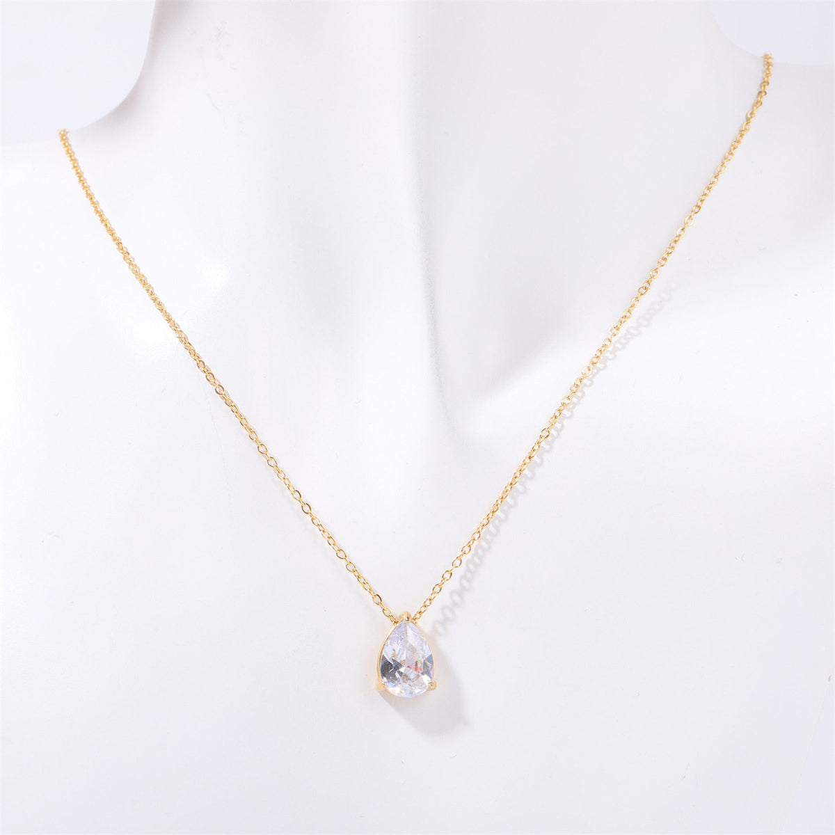 DPM "Birthstone" December Birthday Necklace Water Drop Zircon December Birthstone Birthstone Couple Necklace