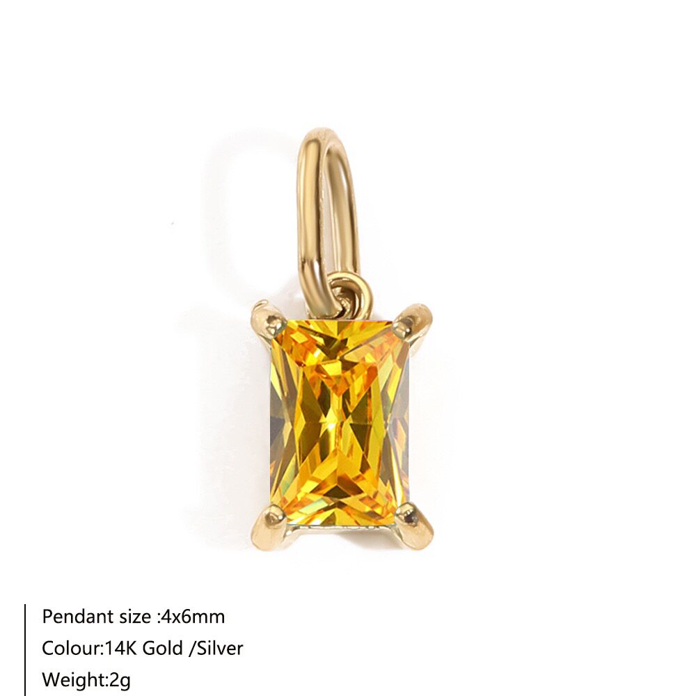 DPM "Birthstone Series" European and American Necklace December Birthstone Colorful Zircon Clavicle Chain Birthday Month Necklace