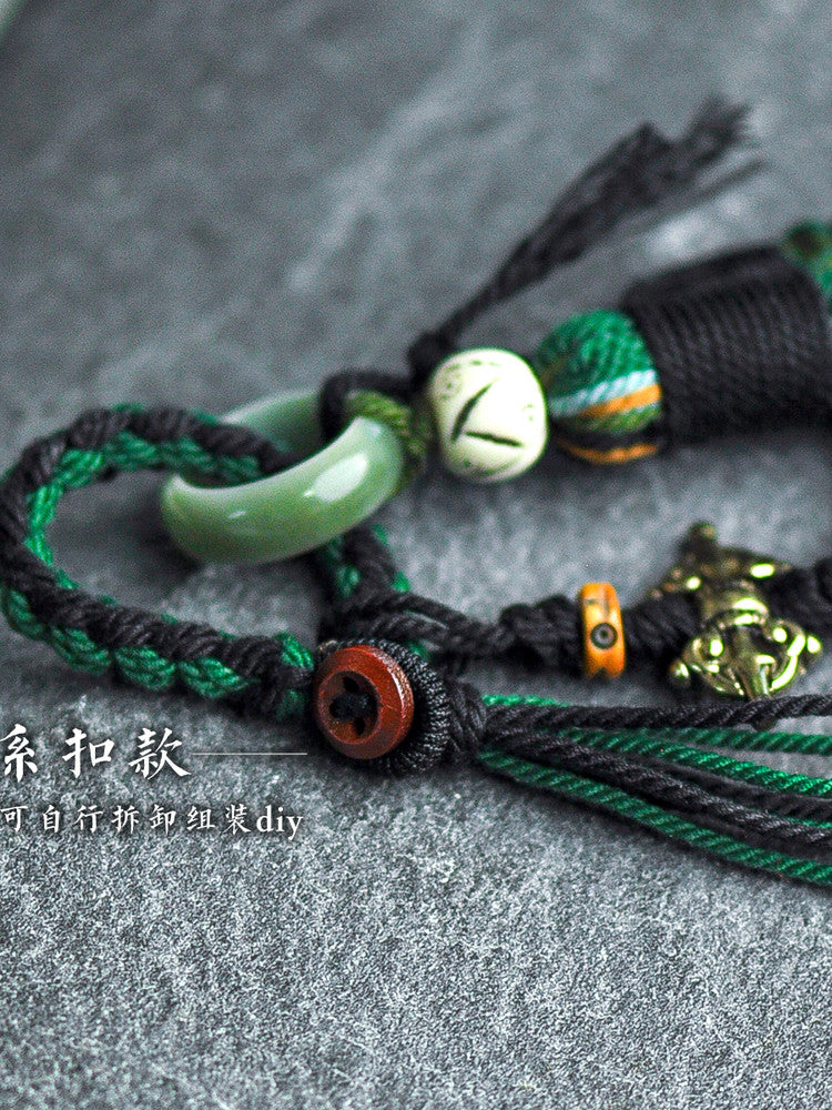 Tassel tassel pendants, bracelets, accessories, hanging cords, Tibetan mountain ghost peace buckles, bag hangers, car lanyards, woven cords, money expenses