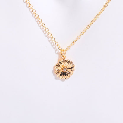 December Flower Bracelet Zircon Birthstone Pendant Bracelet Women's Zodiac Peanut Day Birth Flower Color Preservation