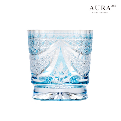 AURA'S Master Collection Edo Kiriko Brilliant Galaxy Crystal Glass Whiskey Glass Gift Cup